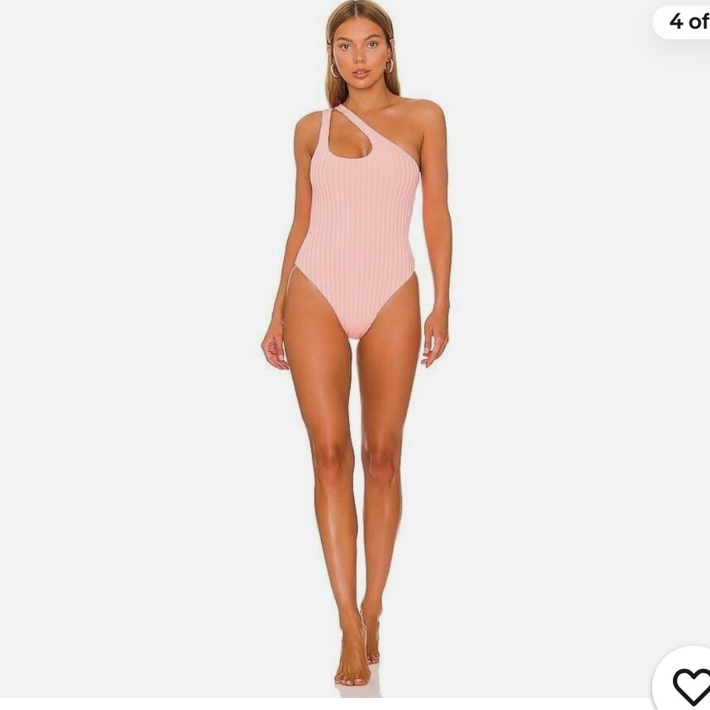 L*Space Phoebe One Piece Classic in Crystal Pink Lemon Drop Small New Swimsuit